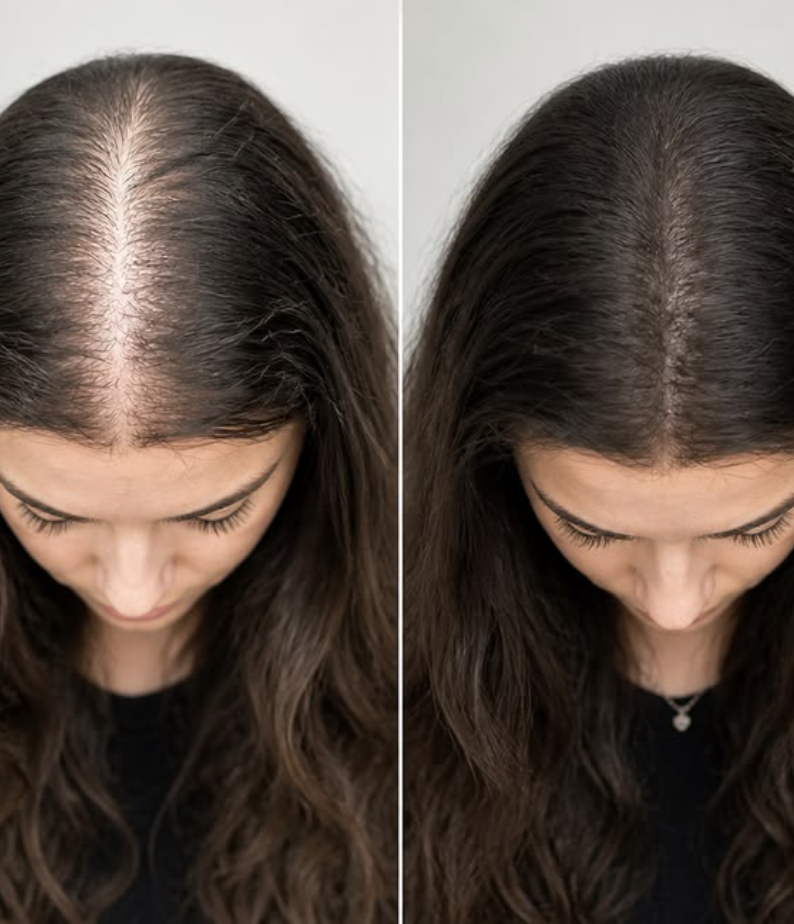Before and after — parting density